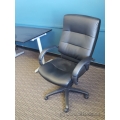 Black Leather High Back Adjustable Task Chair